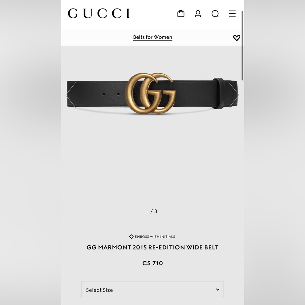 Women’s Gucci belt size 85